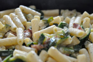 Natürlich Jamie - Zucchini Carbonara Zucchini Carbonara aus Jamie Olivers Buch - Natürlich Jamie