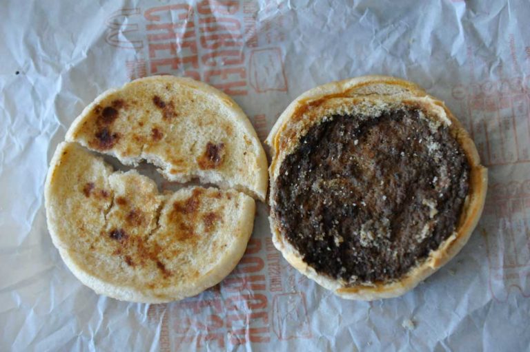 Ein 15 Monate alter Cheesburger
