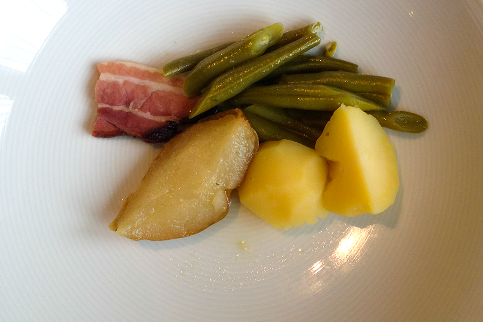 Birne Bohne Speck Auflauf